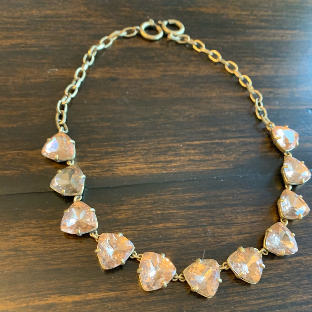 Stella & Dot Chunky Champagne Rhinestone Necklace